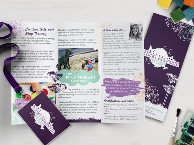 Nicki Malcolm Branding, Leaflet Design and Website